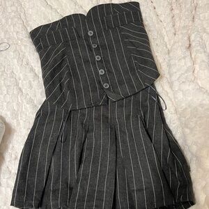 Sincerely Jules Black Pinstripe Formal set